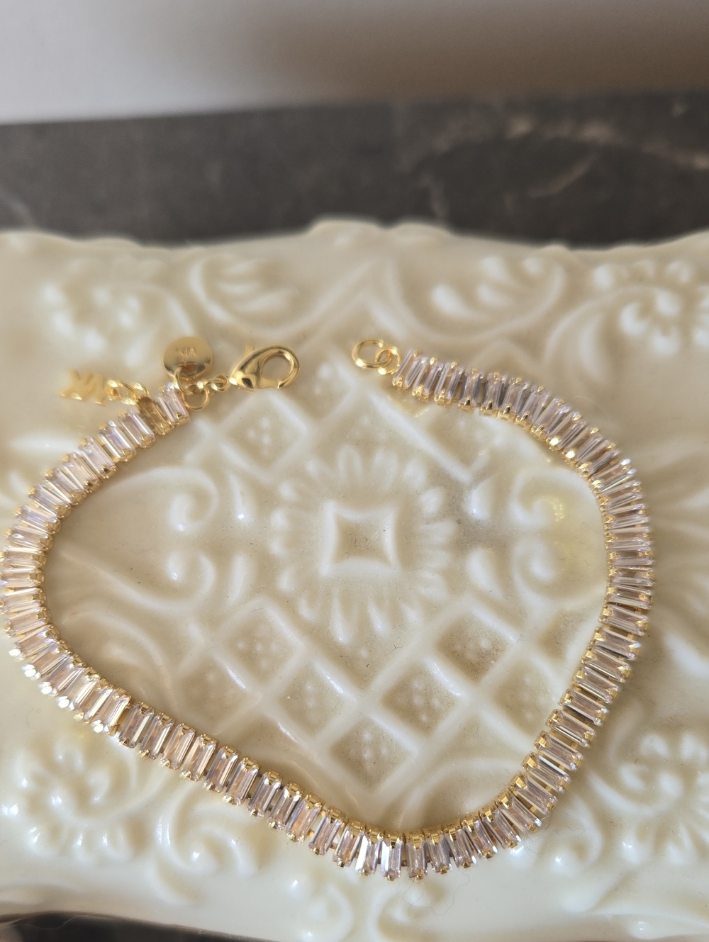 Michael Kors Gold Crystal Baguette Bracelet - Women Jewelry